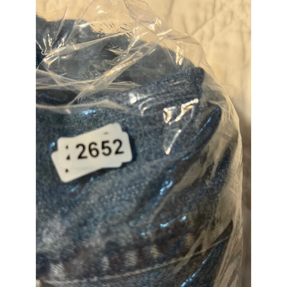 Harley Davidson Denim Jacket Mens Large Blue Blanket Lined Wolf Embroidered Logo